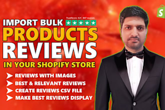 import bulk reviews in shopify store