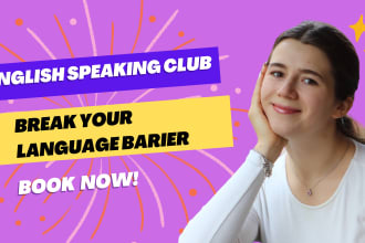 host an english speaking club for english learners