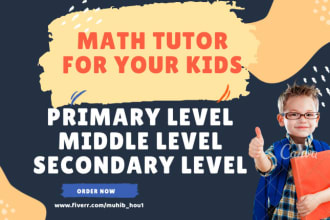 be your online math tutor for all grades