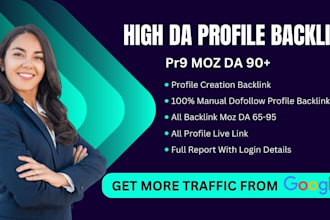 provide high da dofollow SEO profile backlinks