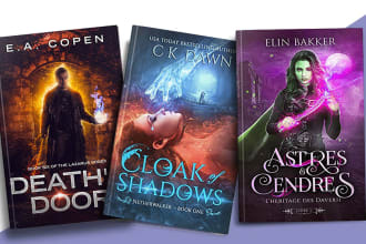design fantasy book cover, horror book cover, book cover design within 4 hours