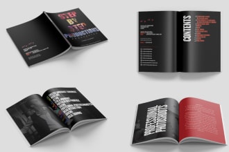 design prospectus, brochure, magazine, book cover