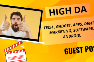 do tech, apps, gadget, digital marketing, web design, with dofollow guest post