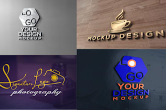 create a modern minimalist and luxury mockup and logo design