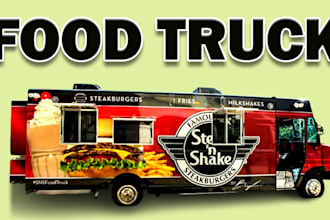 do truck wrap, food truck, vehicle,  trailer, car wrap, van wrap, boat wrap