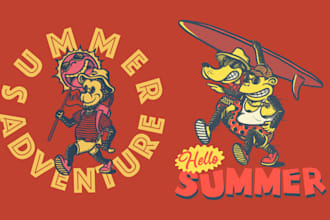 create vintage mascot design for your brand