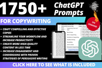 provide you 1750 chatgpt prompts for copywriting