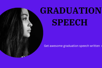 write graduation speech and be your graduation speech writer