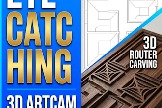 design 3d artcam relief models and dxf files for cnc router