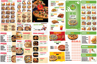 do I will do beautiful modern restaurant logo, food menu design