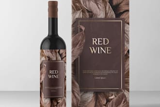 design wine beer packaging and product labels or any labels