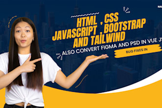 convert PSD to HTML figma to html xd to html css responsive