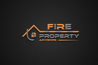 do real estate construction property luxury home realtor building company logo