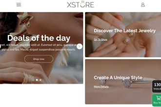create jewellery niche market website design