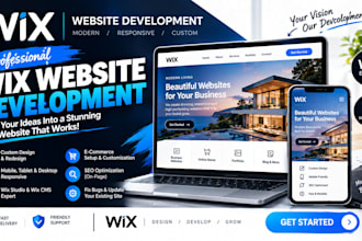 develop and design wix studio website, redesign wix store