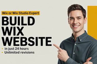 develop and design wix studio website, redesign wix store