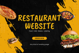 develop restaurant website, cafe, bakery, food website with elementor pro