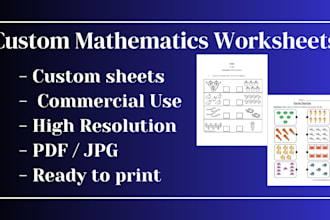 design custom math worksheets for you