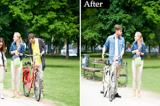 add or remove object, and tex, people, and do photoshop editing fast