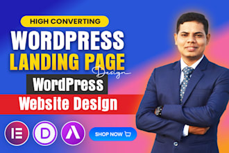 design wordpress landing page elementor and elementor pro landing page