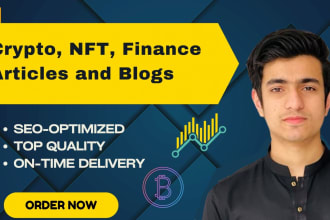 write expert SEO optimized crypto, nft, tech, finance, and  blogs and articles