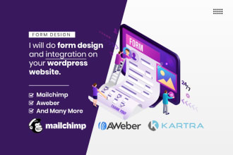 do form design and integration on wordpress website