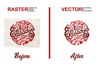 do manual vector tracing, modify or recreate your logo