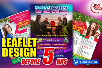 design high quality leaflet, flyer, poster, brochure before 5 hrs