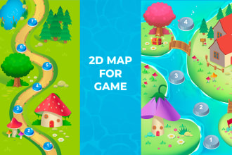create a vector game map, background, environment