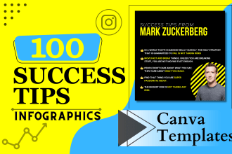 provide entrepreneur success tips infographics for instagram