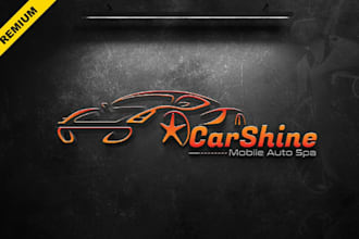 draw vintage car logo design with hand drawn quality