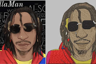 do embroidery digitizing into dst,pes,jef file in 1 hour