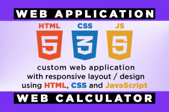 code HTML CSS javascript web calculator or web application