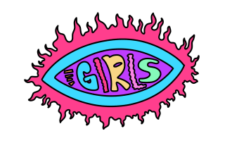 do handdrawn logo design trippy or futuristic style 70s