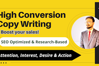do persuasive copywriting, ad copy, and website content