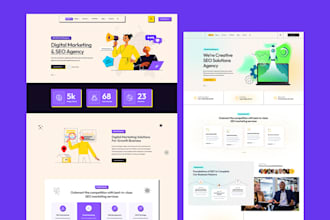 create a modern creative website, landing pages