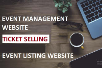 create engaging event management website,  ticket selling, event listing website