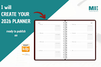 create a personalized 2026 diary or agenda in PDF for amazon KDP