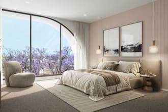 design and render 3d architectural interior house model, kitchen, bathroom