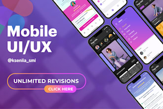 design UI UX for mobile app for ios and android