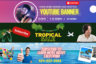 create a professional youtube banner