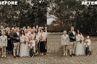 professional wedding photo editing add or remove people and objects
