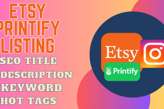 do etsy, printify, teelaunch, printful, walmart SEO listings