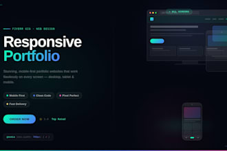 create a modern and responsive portfolio website