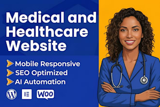 build healthcare clinic medical store or hospital website in wordpress