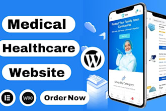 build healthcare clinic medical store or hospital website in wordpress