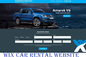 design car rental design car booking website car dealer website with wix