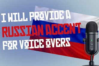 deliver a russian accent voiceover in english