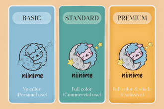 make kawaii cute and minimal logo