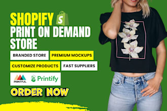design print on demand shopify store, shopify dropshipping, shopify printful,pod